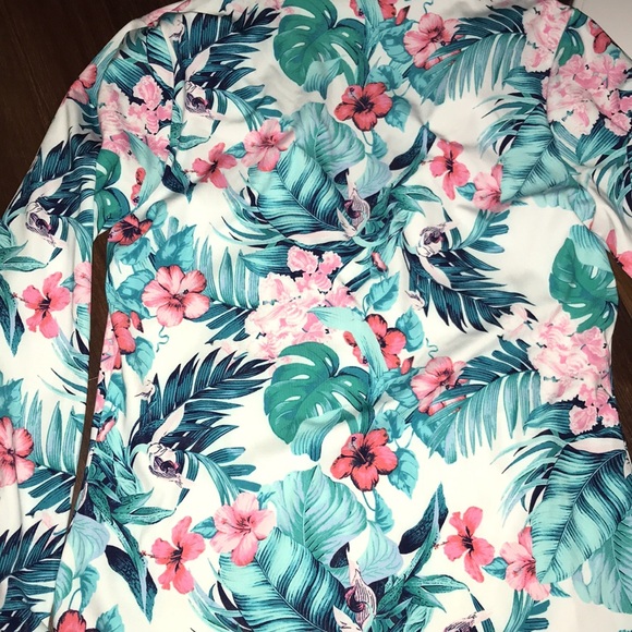 Tommy Bahama Full-Zip Shirt With Thumbholes UPF 50 Long Sleeve NWT - Picture 8 of 8